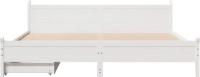 vidaXL Σκελετός Κρεβ. Χωρίς Στρώμα Λευκό 180x200 εκ Μασίφ Πεύκο