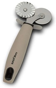 Κόπτης Ζύμης Με Διπλή Ροδέλα Misty 10-111-019 18,5cm Beige-Black Nava Stainless Steel