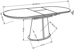 Επεκτεινόμενο τραπέζι Cody