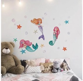 Αυτοκόλλητα Τοίχου L Mermaids 18119 Ango-18119-Σιέλ/Βεραμάν/Μέντα 18119