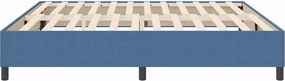 vidaXL Κρεβάτι πλατφόρμα Μπλε 200 x 200 cm ύφασμα