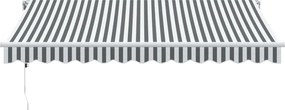 vidaXL Τέντα Πτυσσόμενη Αυτόματη Ανθρακί / Λευκή 350x250 εκ.