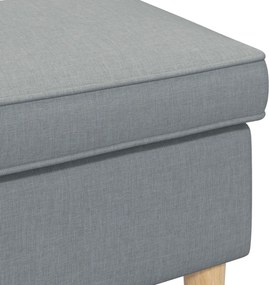 vidaXL Πολυθρόνα Ποδιών Ανοιχτό γκρι 55 x 35 x 41 εκ Πολυεστέρας