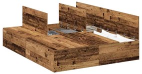 vidaXL Σκελετός Κρεβατιού Παλαιό ξύλο 200 x 180 x 31.5 εκ.