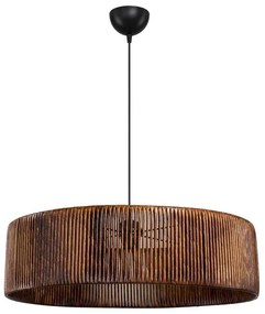 Φωτιστικό οροφής μονόφωτο Tebaha Ε27 σε καφέ απόχρωση Φ55x20εκ 55x55x20 εκ.