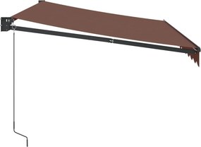 vidaXL Τέντα Πτυσσόμενη Χειροκίνητη Καφέ 350x250 εκ.