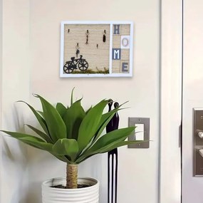 Ξύλινη Κλειδοθήκη Τοίχου 5 Θέσεων 40x30cm