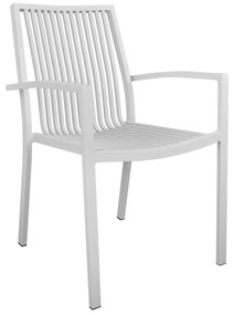 Aluminum armchair BRONCA White  54,2x59x83,5 cm