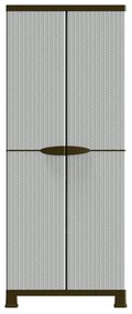 vidaXL Πλαστικό Ντουλάπι 68x39x171,5 εκ με Σχεδιασμό σε Στυλ Ρατάν