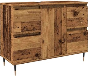vidaXL Ντουλάπι Μπάνιου Παλαιό Ξύλο 80x33x60εκ. από Επεξεργασμένο Ξύλο