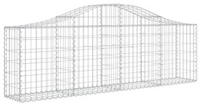 vidaXL Συρματοκιβώτια Τοξωτά 2 τεμ. 200x30x60/80 εκ. Γαλβαν. Ατσάλι