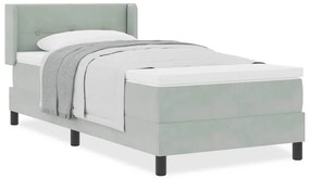 vidaXL Κρεβάτι με Ελατήρια και Στρώμα Μαύρο 100x200 εκ. Βελούδο