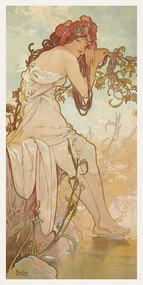 Εκτύπωση έργου τέχνης The Seasons: Summer (Art Nouveau Portrait) - Alphonse Mucha, (20 x 40 cm)