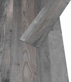 vidaXL Πλάκες Δαπέδου 18 pcs Γκρι 5,26 τ.μ. PVC