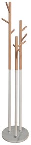 14620039 Καλόγερος RESIA Λευκό/Φυσικό Μέταλλο/Ξύλο/Μάρμαρο 36x36x169cm Μέταλλο/Ξύλο, 1 Τεμάχιο