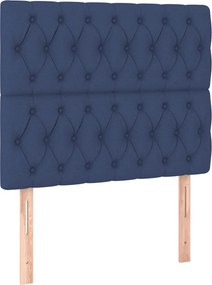 vidaXL Κεφαλάρι Μπλε 100x7x118/128 εκ. Ύφασμα