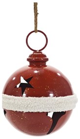 Χριστουγεννιάτικο Κρεμαστό Διακοσμητικό Καμπάνα Κόκκινο 22x30cm