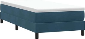 vidaXL Box Spring κρεβάτι χωρίς στρώμα σκούρο μπλε 100x220cm Βελούδινο