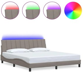 vidaXL Σκελετός Κρεβατιού Χωρίς Στρώμα Taupe 180x200 εκ. Υφασμάτινο