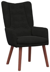 vidaXL Χαλαρωτική Πολυθρόνα Μαύρο 63 x 67 x 94 εκ. Βελούδο