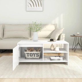 vidaXL Τραπεζάκι Σαλονιού Λευκό 102x50x45 εκ. από Επεξεργασμένο Ξύλο