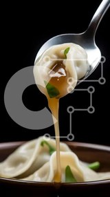 Intra Συλλεκτικό Ξύλινο Παζλ Plywood 4mm - Ζυμαρικά με σάλτσα σε ένα κουτάλι Σε Ξύλινο Κουτί - Διαστάσεις: 10x10 cm – 25 κομμάτια