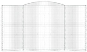 vidaXL Συρματοκιβώτια Τοξωτά 10 τεμ. 400x30x220/240 εκ. Γαλβαν. Ατσάλι