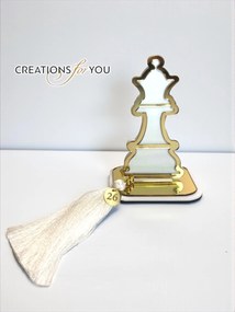 Επιτραπέζιο γούρι βασίλισσα σκακιού χρυσό