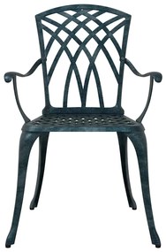 vidaXL Καρέκλα Κήπου 2 pcs Πράσινο 55 x 56.5 x 91εκ Αλουμίνιο