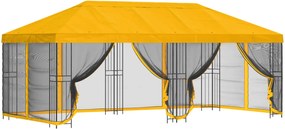 vidaXL Κιόσκι με Πλαϊνές Τοίχους 6 x 3 m Κίτρινο