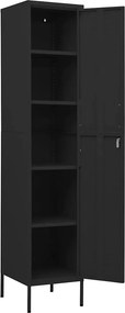 vidaXL Φοριαμός Μαύρος 35 x 46 x 180 εκ. από Ατσάλι