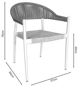 Τραπεζαρία Nares-Elation σετ 5τεμ λευκό αλουμίνιο και plywood σε φυσική απόχρωση 140x80x72.5εκ 140x80x72.5 εκ.