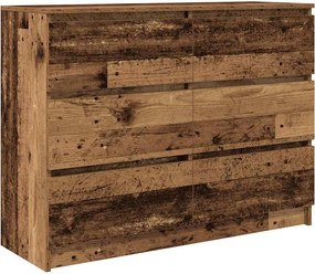 vidaXL Sideboard Παλιό ξύλο 100x35x76 cm Ξύλο μηχανής