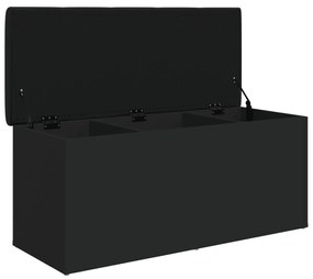 Παγκάκι Αποθήκευσης Μαύρο 102x42x45 εκ. από Επεξεργασμένο Ξύλο - Μαύρο