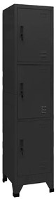 vidaXL Φοριαμός Μαύρος 38 x 45 x 180 εκ. Ατσάλινος