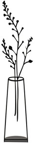 Διακοσμητικό Επιτραπέζιο Flowerpot 565TNL1161 12x50cm Black Aberto Design Metal