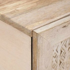 vidaXL Τραπεζάκι σαλονιού Μπεζ 80 x 50 x 40 cm Μασίφ ξύλο μάνγκο