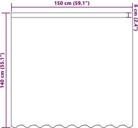vidaXL Κουρτίνα Δαντέλας με κουρτίνες Λευκό 140 x 150 cm Πολυεστέρας
