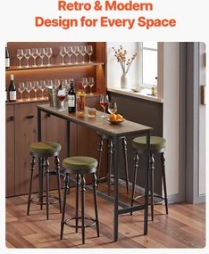 VEVOR Bar Table Height Pub Table Cocktail Counter Kitchen Dining 55x15x39 in