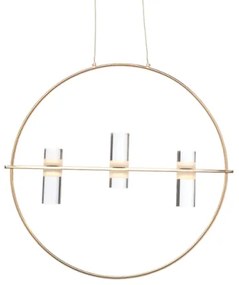 Κρεμαστό Φωτιστικό Οροφής LED 12W 3000Κ 1080LM Φ53 IONIAN ACA-JNEP12LED53GD-Χρυσό JNEP12LED53GD