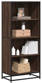 Βιβλιοθήκη καφέ δρυς 60x35x139 cm Ξύλινη κατασκευή