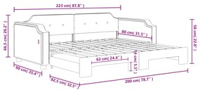 ΚΑΝΑΠΕΣ ΚΡΕΒΑΤΙ ΣΥΡΟΜΕΝΟΣ TAUPE 80 X 200 ΕΚ. ΥΦΑΣΜΑΤΙΝΟΣ 3197632