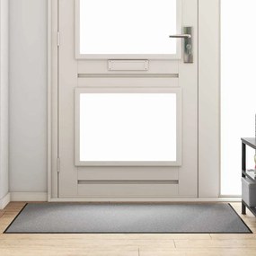 vidaXL Χαλάκι Εξώπορτας Γκρι και Μαύρο 90 x 150 cm 100% Πολυαμίδιο