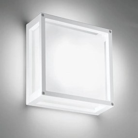 Φωτιστικό Τοίχου - Απλίκα Home LD0251B3 25x25x9,5cm Led 20W 3000K IP54 White Zafferano