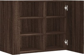 vidaXL Ντουλάπι Τοίχου Καφέ Δρυς 75x35x60 εκ. Επεξεργασμένο Ξύλο