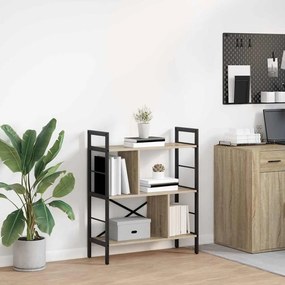 vidaXL Ράφι Βιβλίων Δρύς Sonoma 75 x 30 x 91 εκ. Επεξεργασμένο ξύλο