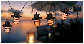 Ηλιακή Διακοσμητική Γιρλάντα 100xLED 0,1W Μαύρο-Λευκό 4,8m ΙΡ44 33059F-10 Globo Lighting. -33059F-10-Μαύρο-Λευκό 33059F-10