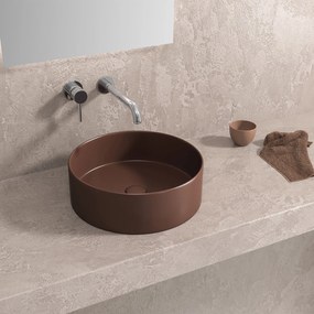 Karag LT 3134 Νιπτήρας επικαθήμενος Πορσελάνης Caffe Matt Ø35,5x12cm