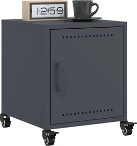 vidaXL Κομοδίνο Ανθρακί 36 x 39 x 43,5 εκ. από Χάλυβα