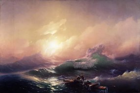 Αναπαραγωγή La neuvieme vague (The ninth wave), 1850, Aivazovsky, Ivan Konstantinovich